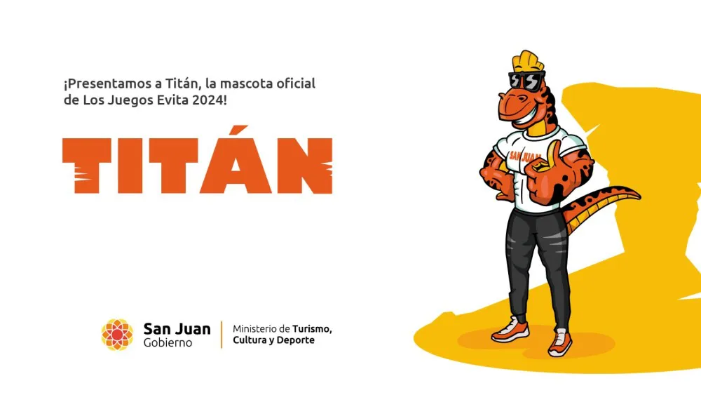 Presentan a la nueva mascota de los Juegos Evita en San Juan: «Titán»